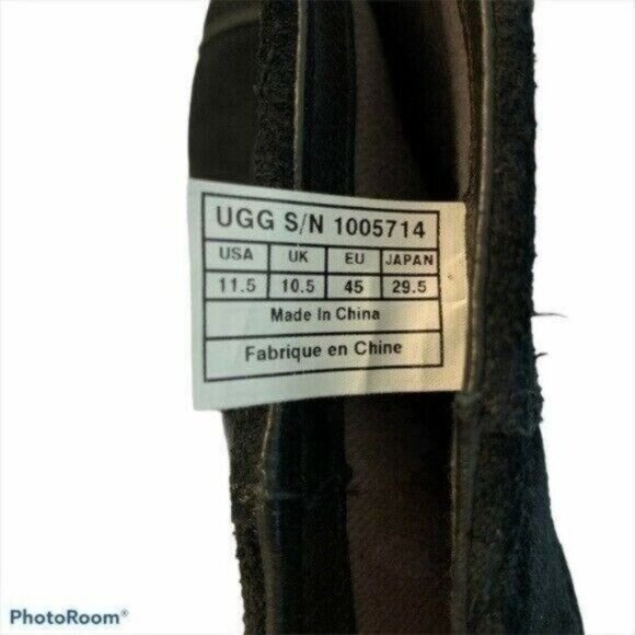 UGG Men\'s Lancing Buckle Black Suede Boots Sz 11.5 main image 12